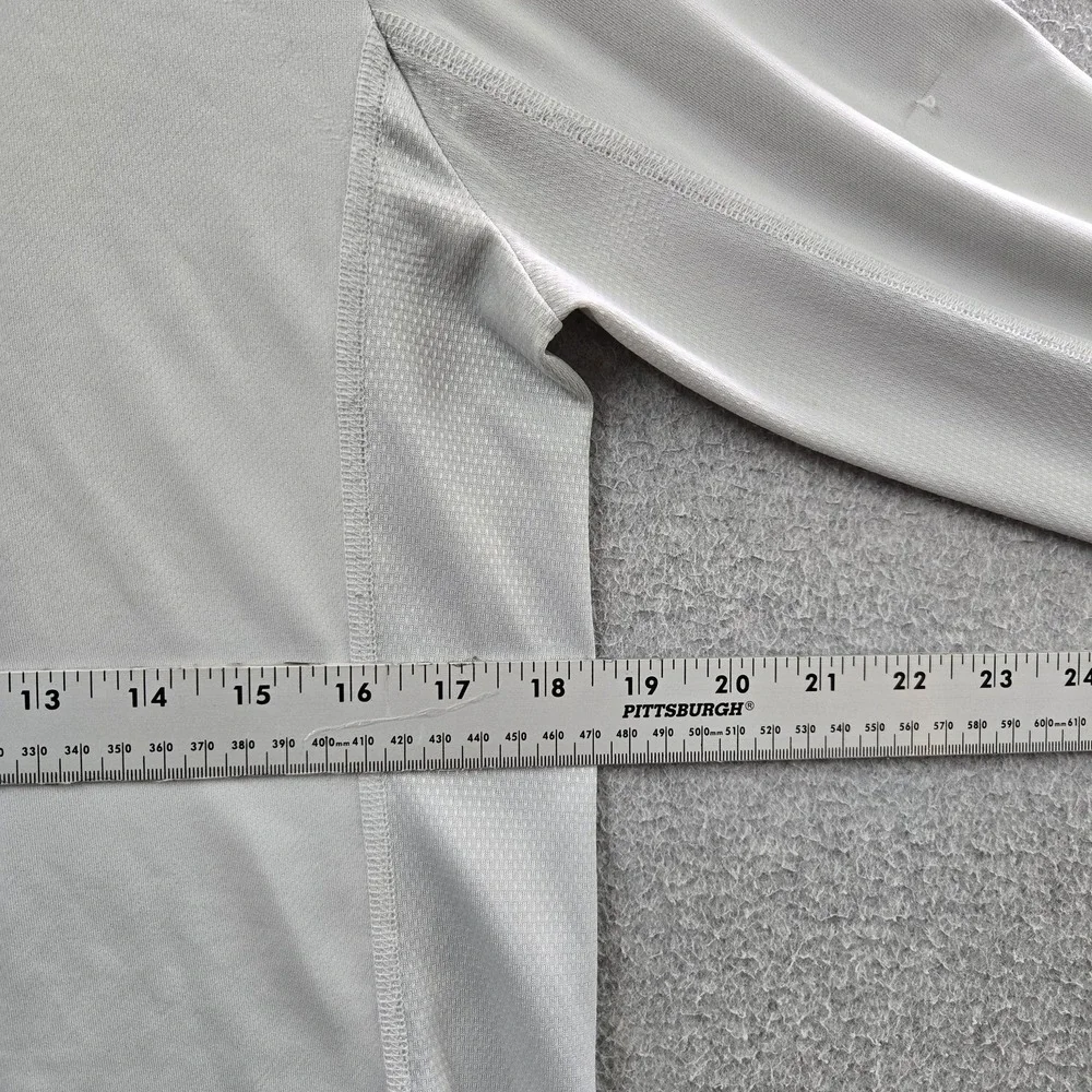 Huk Men Activewear Top‎ L Gray Quarter Zip Zipper Long Sleeve